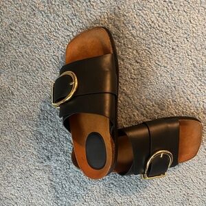 Khaite black sandal size 39 Made in Italy